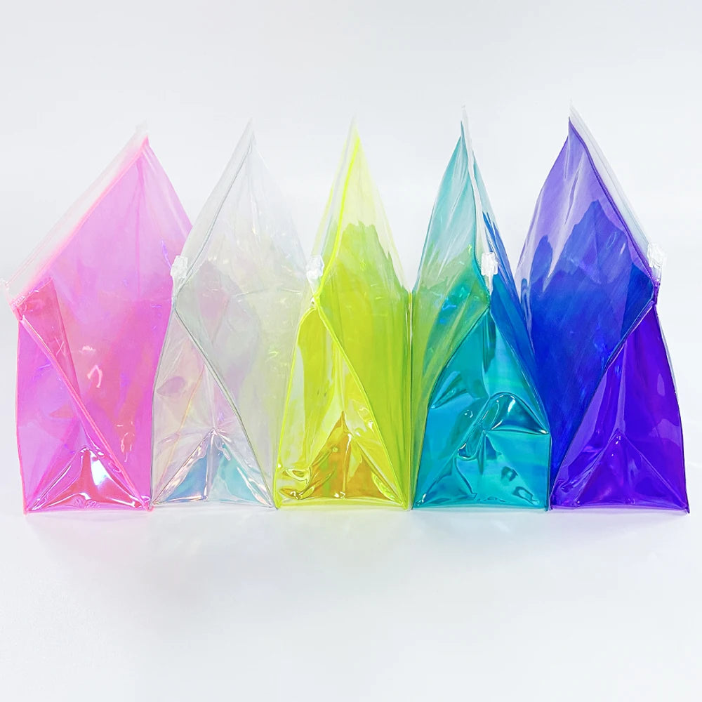 Large Stock Qty Mix Colors Makeup Bag Accept Custom Logo Clear Transparent Pvc Cosmetic Pouches for Travel Toiletry With Zipp