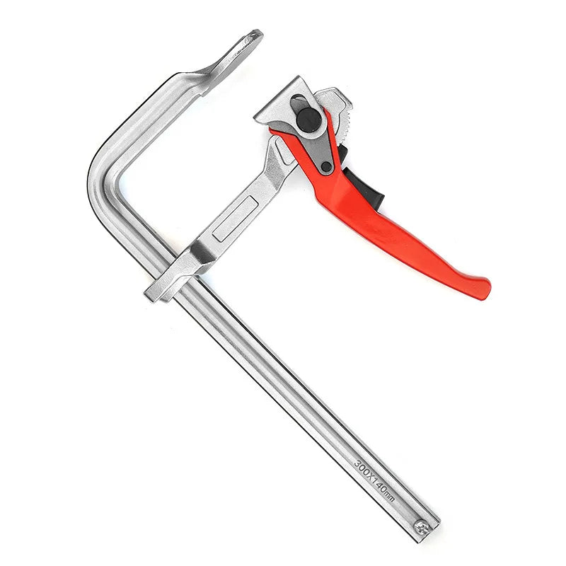 120mm Throat Depth Ratchet Rail F Clamp Pliers Quick Release Steel Tools for Assembly & Woodworking for DIY Projects