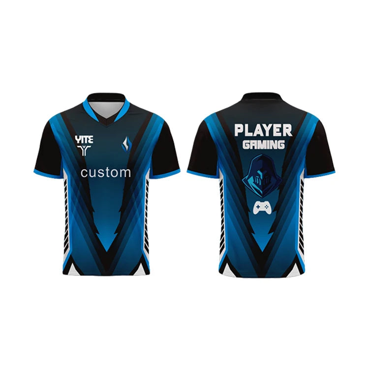 Wholesale Custom Men's Esports Jersey Tshirts 100% Polyester Elite E-sport Sports T-shirts