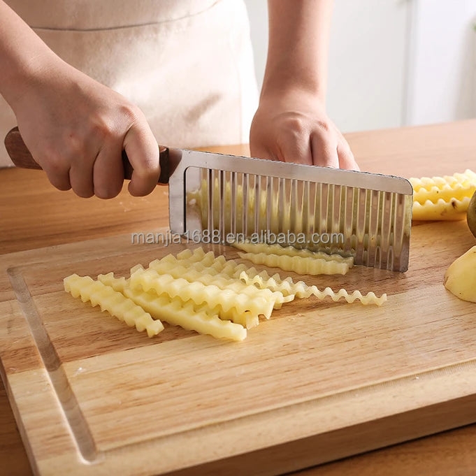 Manjia Multi-function Stainless Steel Chopper Wavy Potato Carrot Cut Flower Knife Potato Potato Chip Knife
