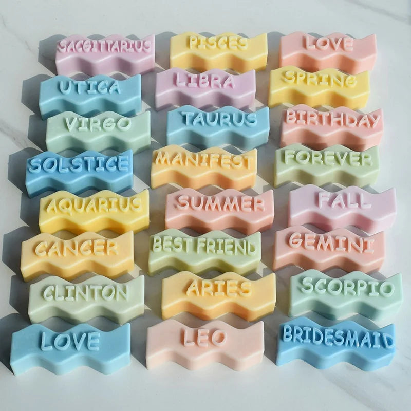 Early Riser DIY Letter Creative Candle Mold Rectangular Language Text Candle Silicone Mold