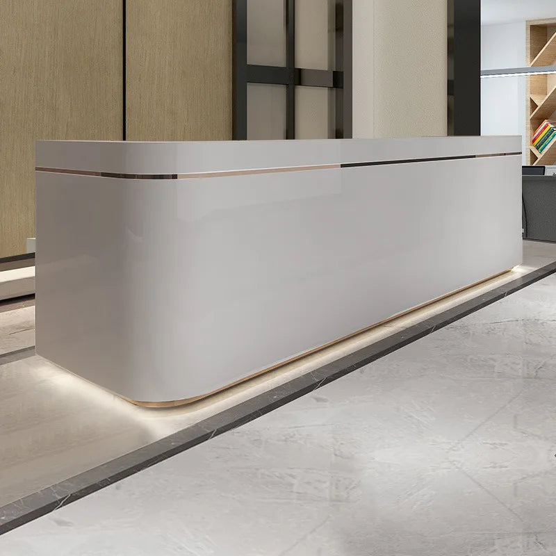 Modern Small Wood Cash Register Beauty Salon bar Reception Desk Custom Color Front Desk Table De Reception