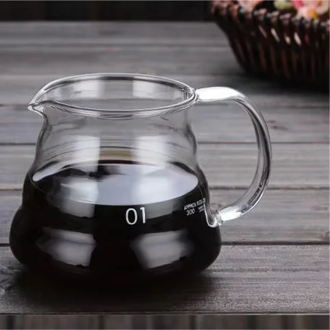Wholesale 300 ml  Elegant Cup Business Gift Set of Pots Coffee Pot Set Glass Cloud Pot for Kitchen Cafe Coffee Making