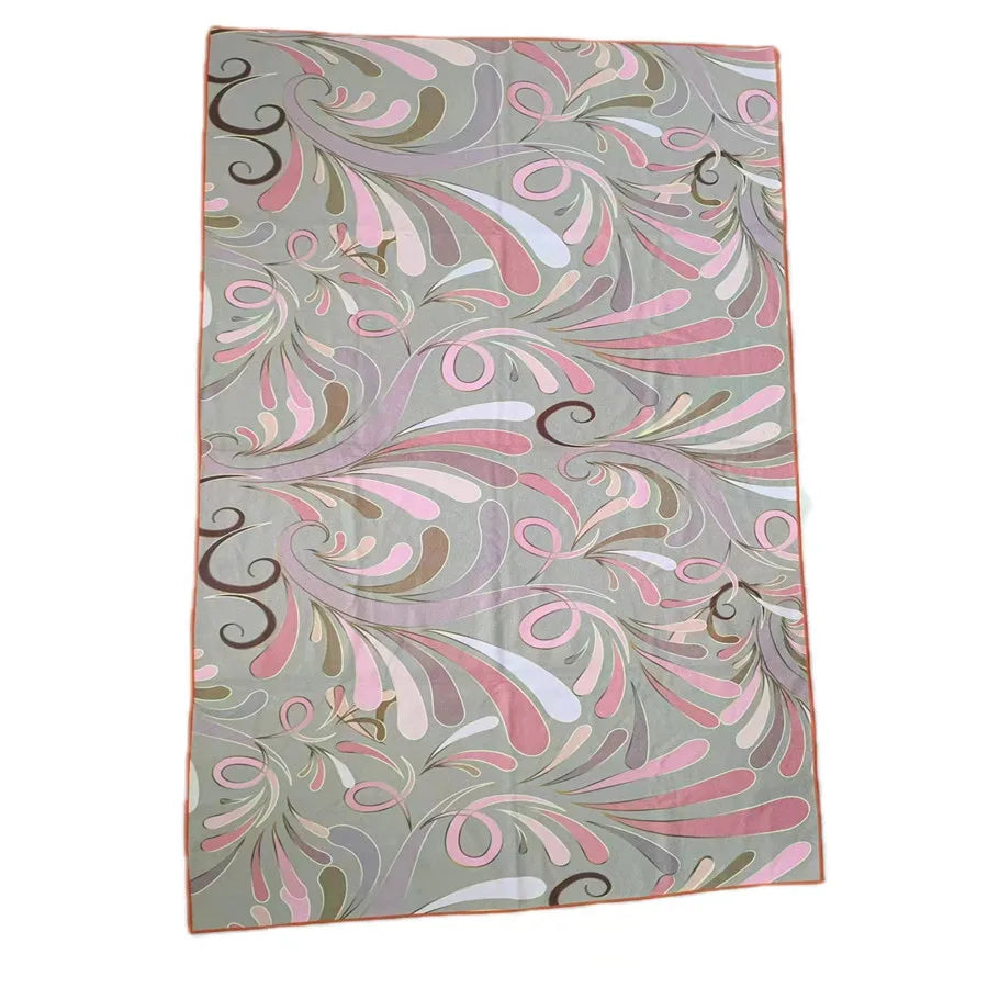 Customize Logo Compressed Quick-Dry Double-Sided Print Microfiber Beach Towel with EVA Case for Travel Sport Gym Use