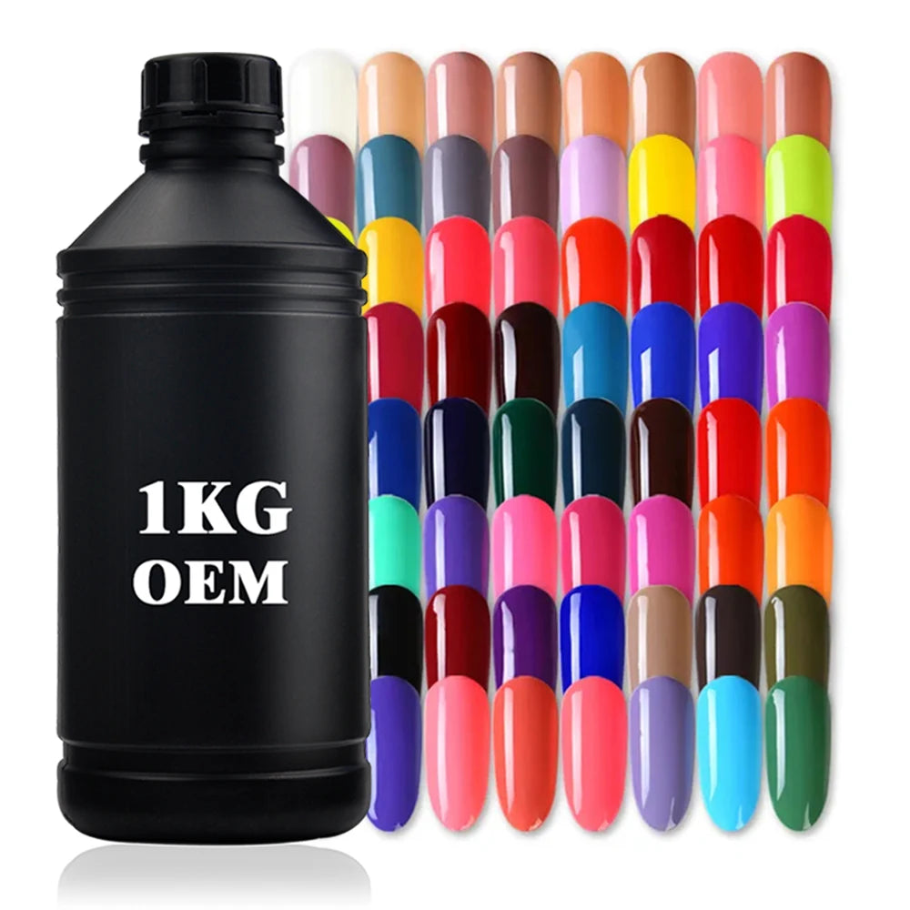 RONIKI MSDS OEM Custom Logo Private Label HEMA Free Gel Nail Polish 1KG Raw Material Non-Toxic Soak Off UV Gel