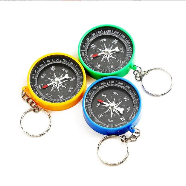 Mini Aluminum keychain Compass 45mm for Camping Hiking