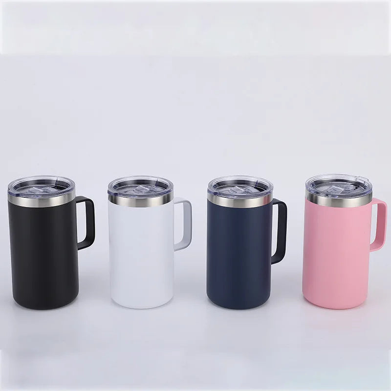 Hot Sales 20 Oz 18/8 Stainless Steel Double Wall Tumbler Coffee Travel Mug With Lid and Handle