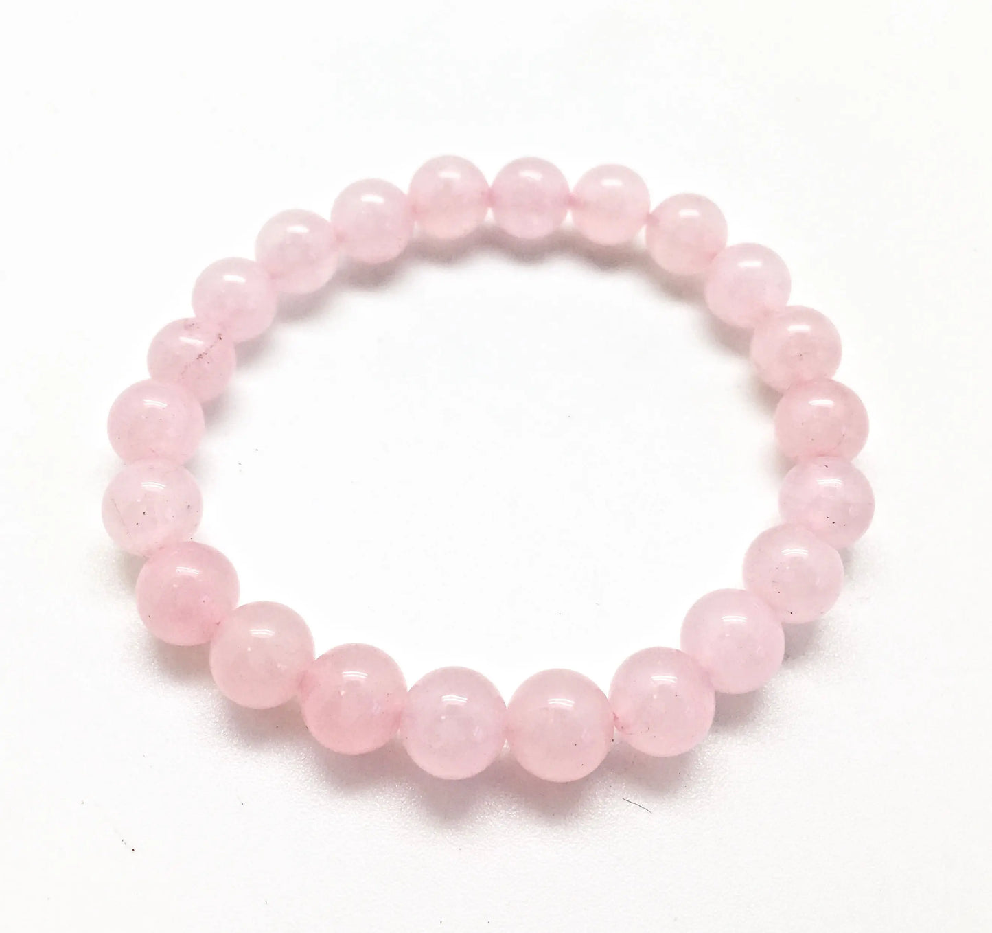 Rose Quartz Crystal Bead Bracelet 8mm Genuine Gemstone Bracelet Promote Love Self-Love Gift for Men and Women