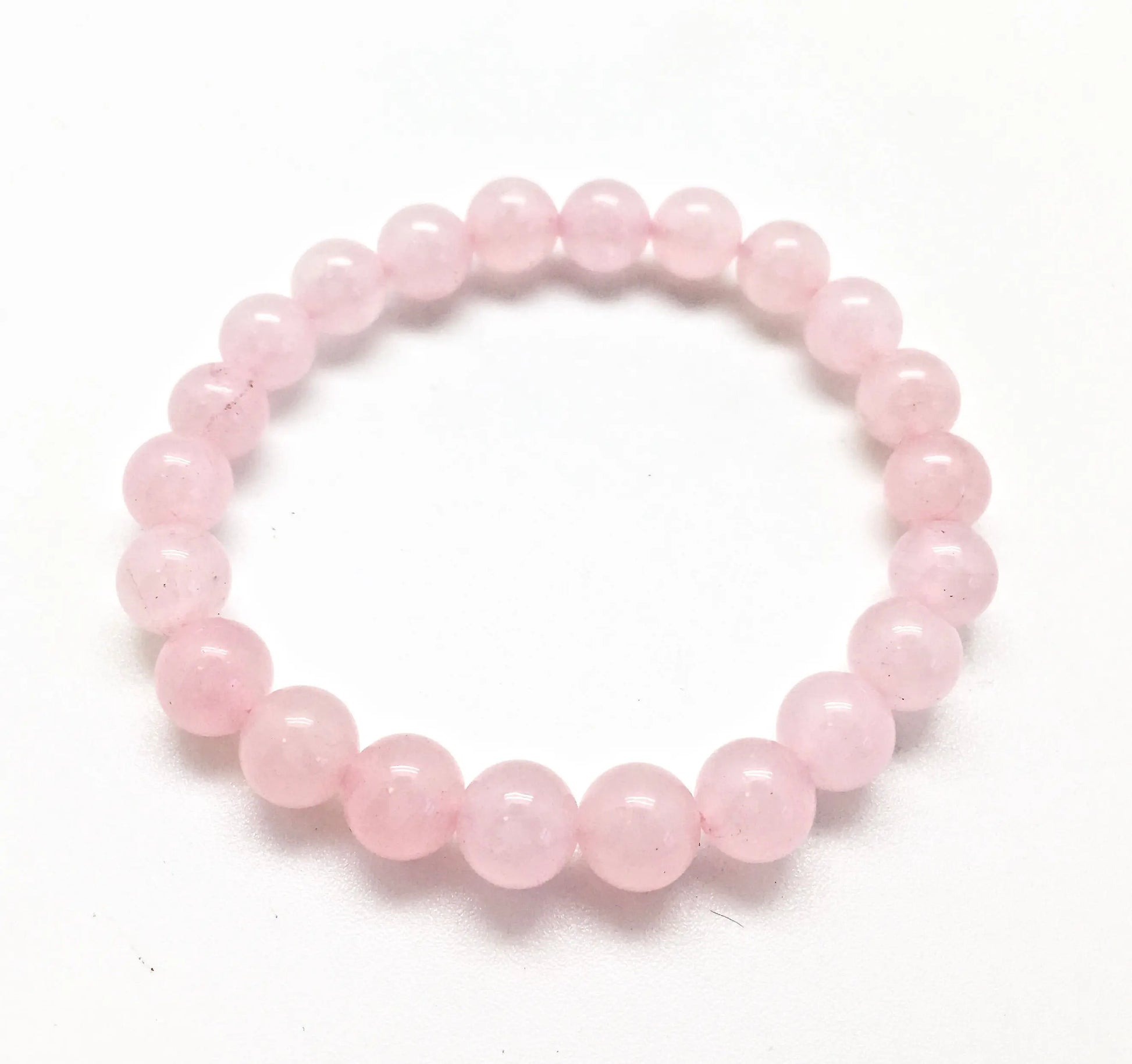Rose Quartz Crystal Bead Bracelet 8mm Genuine Gemstone Bracelet Promote Love Self-Love Gift for Men and Women