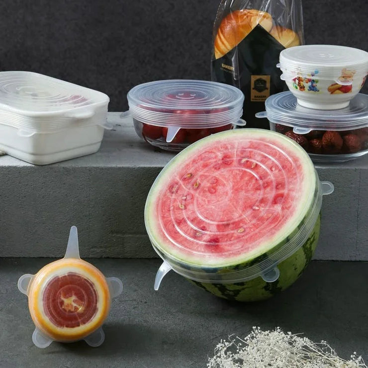 Reusable Factory Direct Silicone Food Wrap Bowl Pot Lid Silicone Cover Silicone Stretch Lids for Fruits and Meats