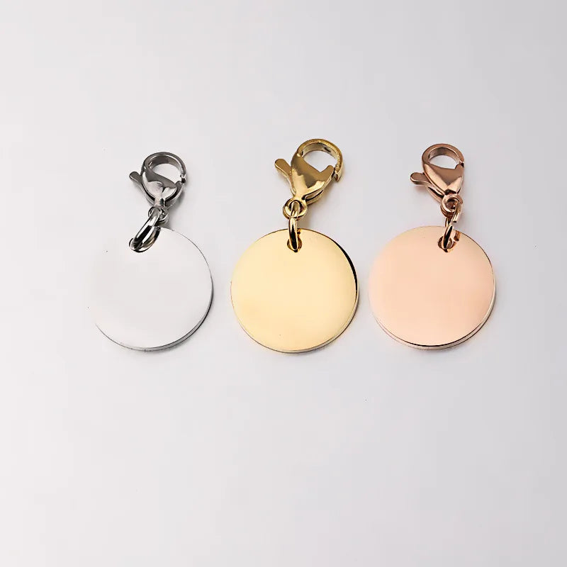 Diy Stainless Steel Blank Keychain Handmade Metal Keychain Base for Engraved Your Letters Quote Key Chain Jewelry Gift