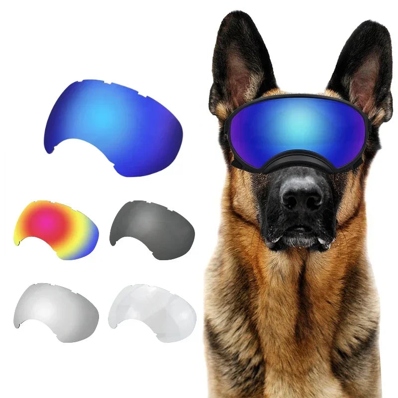 Replacement Lenses for Dog Sunglasses Dog Goggles UV Clear Colors Lens Medium-Large Breed Windproof Snow Sports Pet Lens