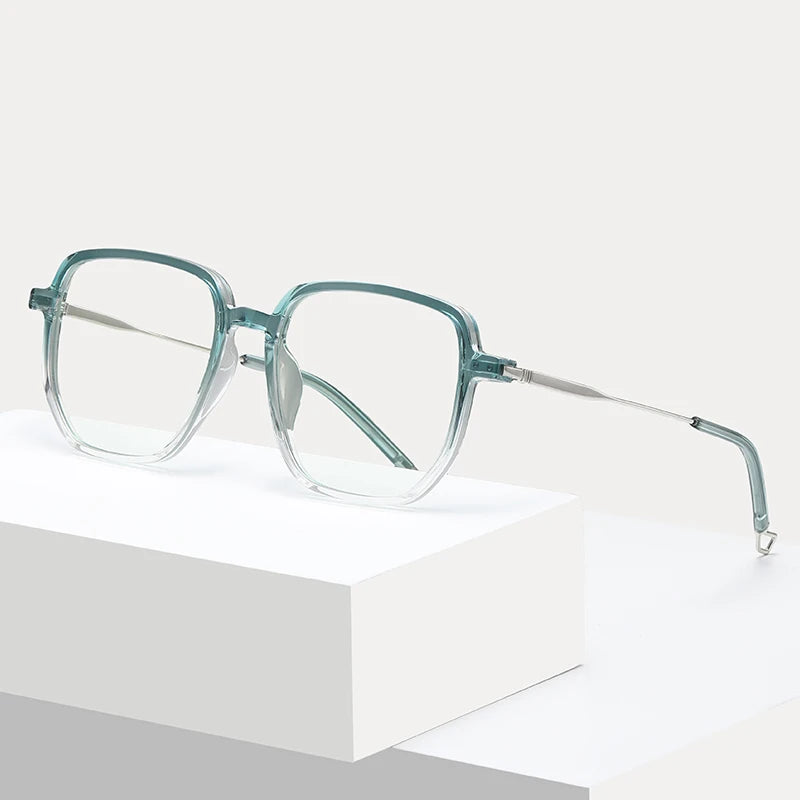 Transparent Oversized Anti Blue Light Eyewear Frame Unisex  TR90 Light Weight Glasses Frame for Myopia Custom logo Eyeglasses