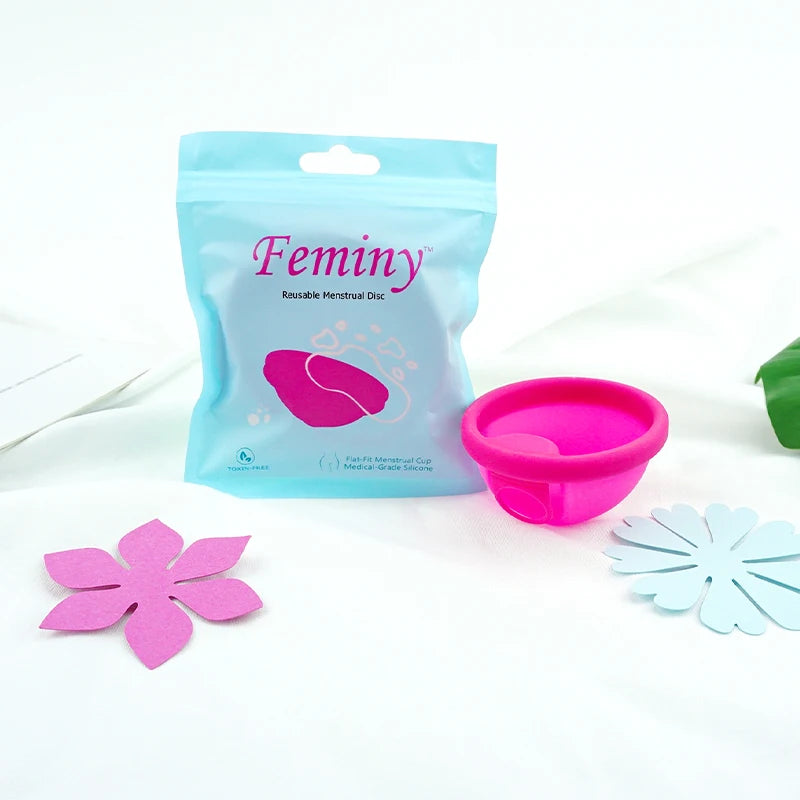 High Quality Medical Grade Silicone Menstrual Disc Loop Tab Small Menstrual Period Disc