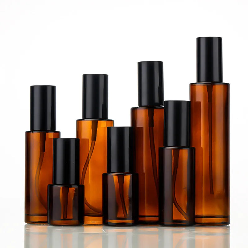 Refillable 20ml 30m 40ml 50ml 60ml 100ml Amber Glass Spray Lotion Bottle Brown Mist Spray Bottle