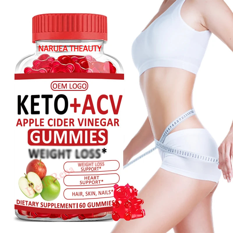 Private Brand Label Low MOQ Advanced ACV Keto Gummies With Marshmallow Root With the Mother 1000mg Keto Plus Gummies ACV Gumm