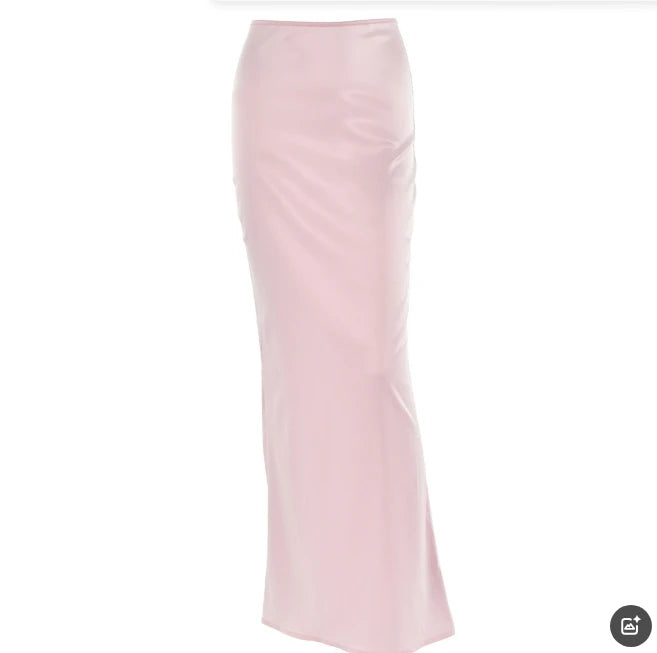 2024 Hot Selling New Fashionable and Sexy Versatile Bag Hip Long Satin Half Skirt