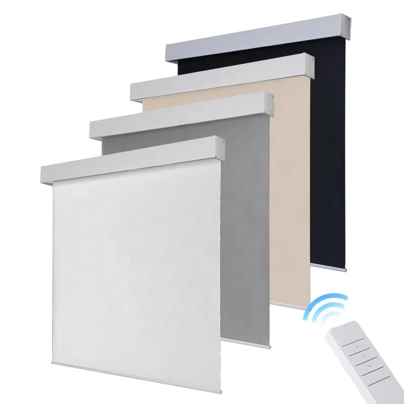 Motorized Double Roller Blinds Manual Bead Chain Customized Office Roller Shades