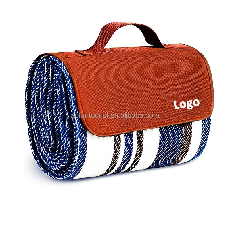 Dual Layers Camping Accessories Picnic Blanket Foldable Picnic  Mat Canvas Picnic Mat Waterproof for Outdoor Camping Beach