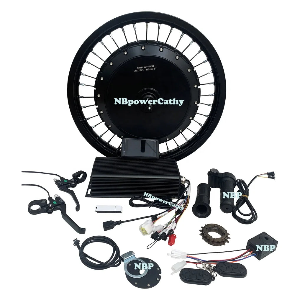 QS 273 40H 72V 8000W E-bike Conversion Kit Electric Cycle Ebike Rear Hub Motor Motorcycle 17'' 18'' 19'' 21'' with Sabvoton 1