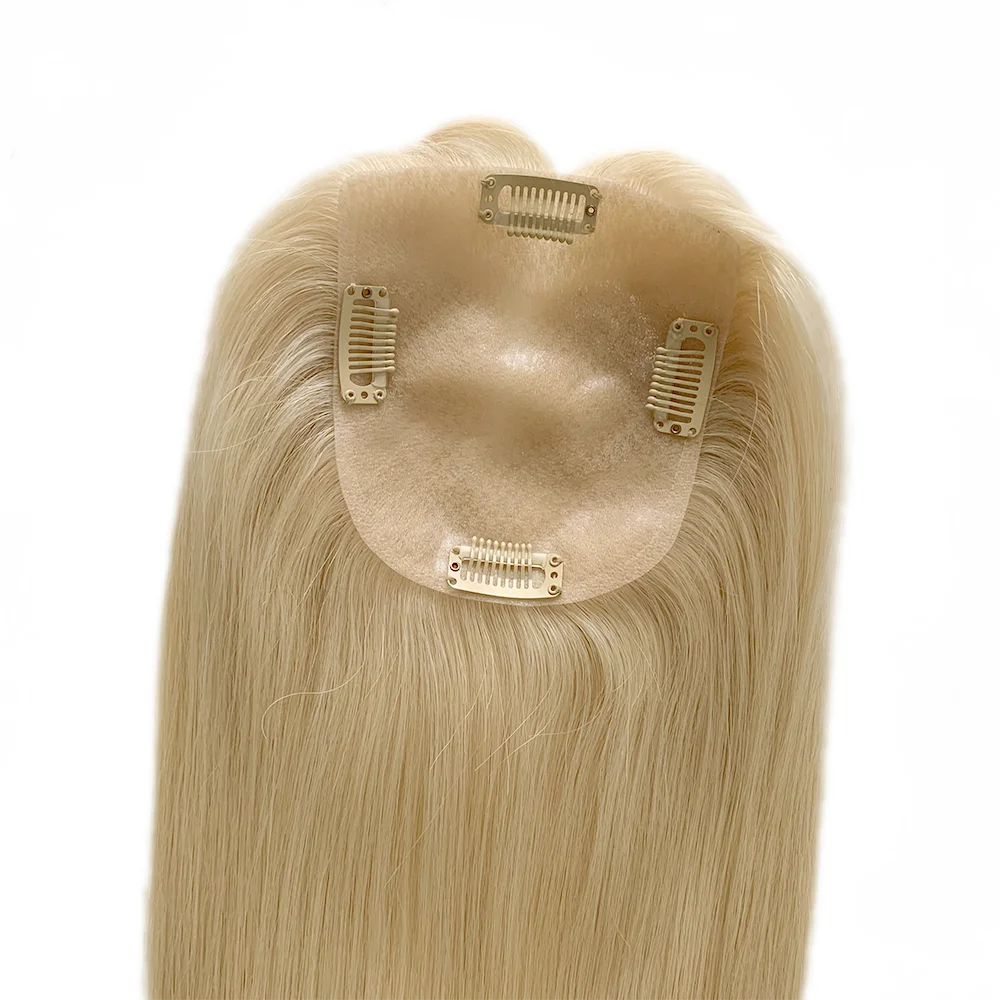Best Supplier's Wholesale 100% Remy Virgin Human Hair Silk Top Toupee Wig Women's Hair Injection Topper with Silk Base