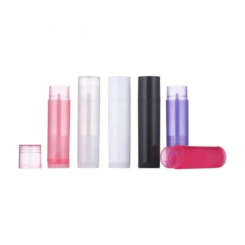 Wholesale 5ml 5g White Black Transparent Colour Empty Chapstick Lipstick Container Lip Balm Tubes