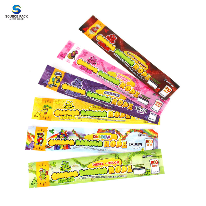 Candy Gummies Packing Sachet Ziplock Smell Proof Food Packaging Custom Printed Mylar Bag