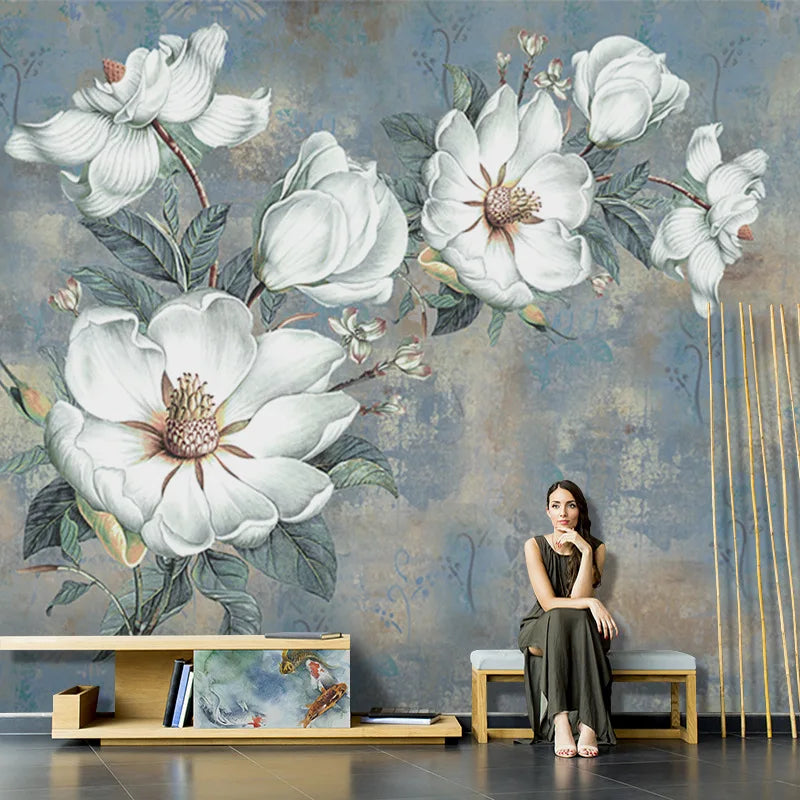 3d Relief Flower Living Room Tv Background Wall Wallpaper American Retro Pastoral Peony Wallpaper Bedroom Seamless Wall Cover