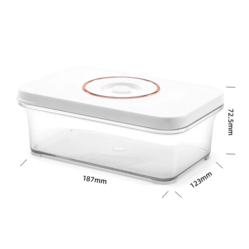 Transparent Easy Storage Vacuum Container BPA Free Airtight Vacuum Food Storage Container