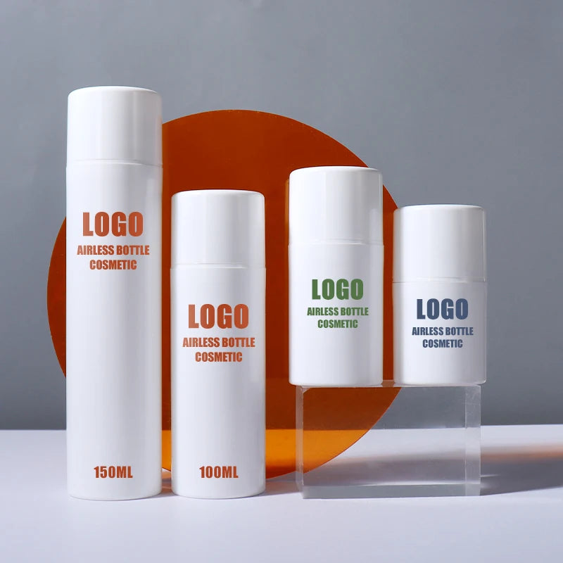 Luxury Airless Serum Lotion Pump Bottle Wholesale 30ml 50ml 100ml 150ml Plastic Refillable Bottles for Skincare Cosmetics