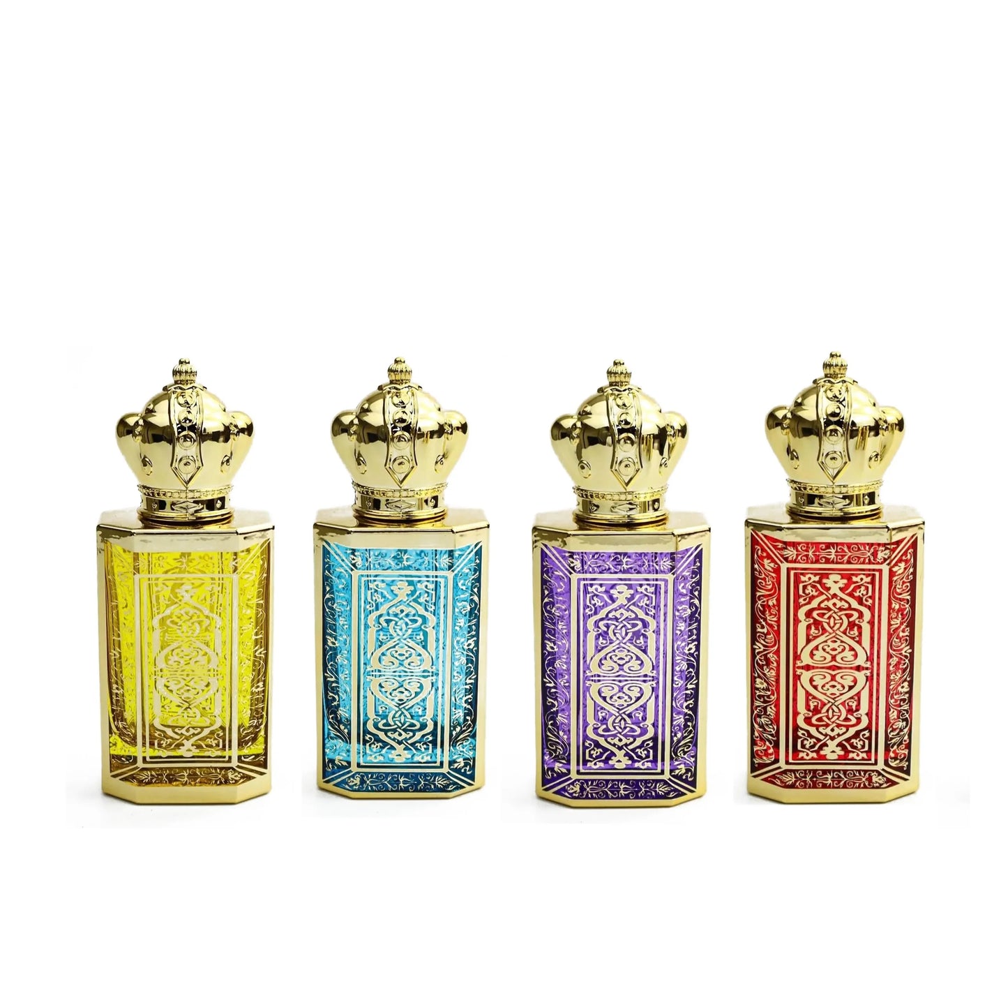 50ml  Luxury Stained Glass Perfume Spray Bottle Gold Glass Perfume Bottle