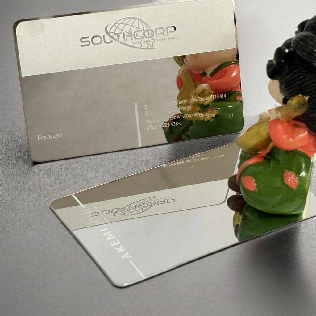 Luxury Mirror Finish PVC Business Card Screen-Printed Plastic VIP Visit Cart