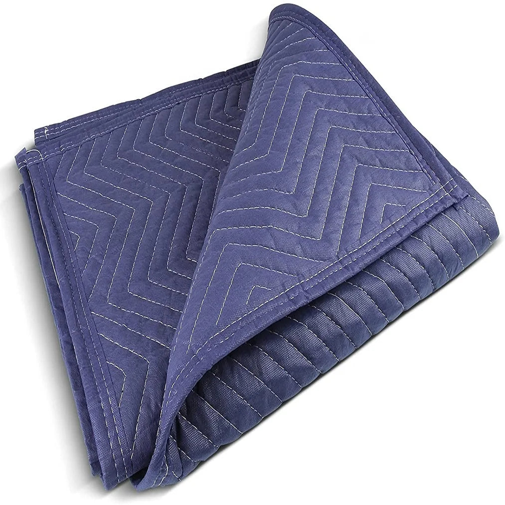 Wholesale 80''x72''Multi-purpose Non-Woven Polyest Moving Blanket Durable Moving Blankets Pad Custom Color and Logo Accepted
