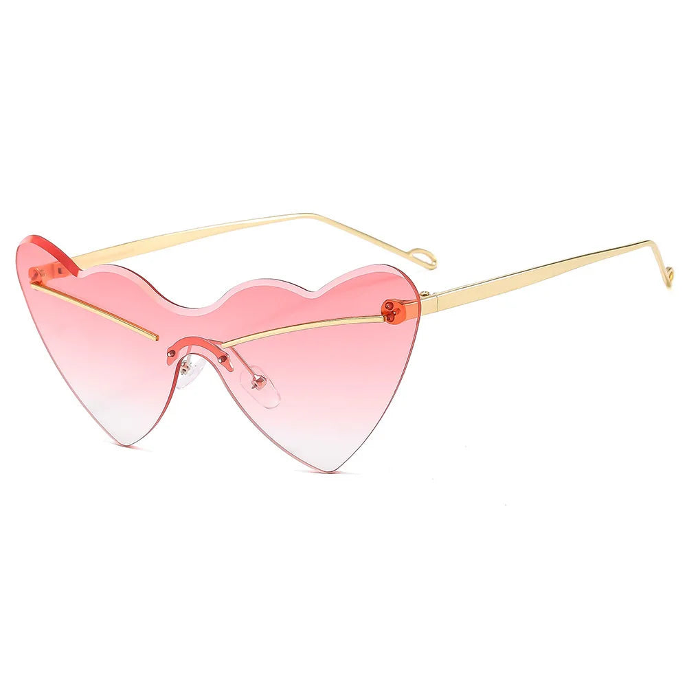 2024 Love Polarized Sunglasses New Design Dream Gradient Frame Cute Peach Heart Cross-border Sunglasses Men and Women