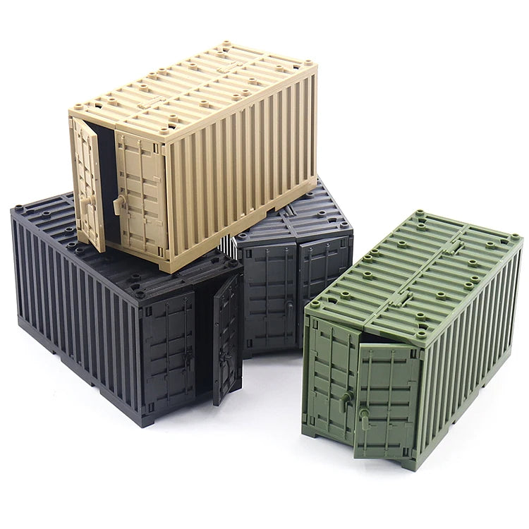 Plastic Assembly Mini Container Building Blocks Box Toys Particle Construction Mini Toy Figure Gun Accessories Storage