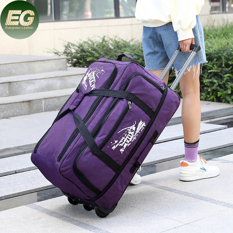 EA376 Traveling Large Trolley Laugage Duffle Travel Bags Waterproof Designer Logo Female Luggage With Wheels Backpack Duffel 