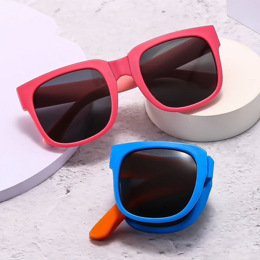 Feihong FH505201 Newest Fashion TPEE Children's Folding Polarized TAC Lenses Sunglasses UV400 Protection Babies Kids Unisex