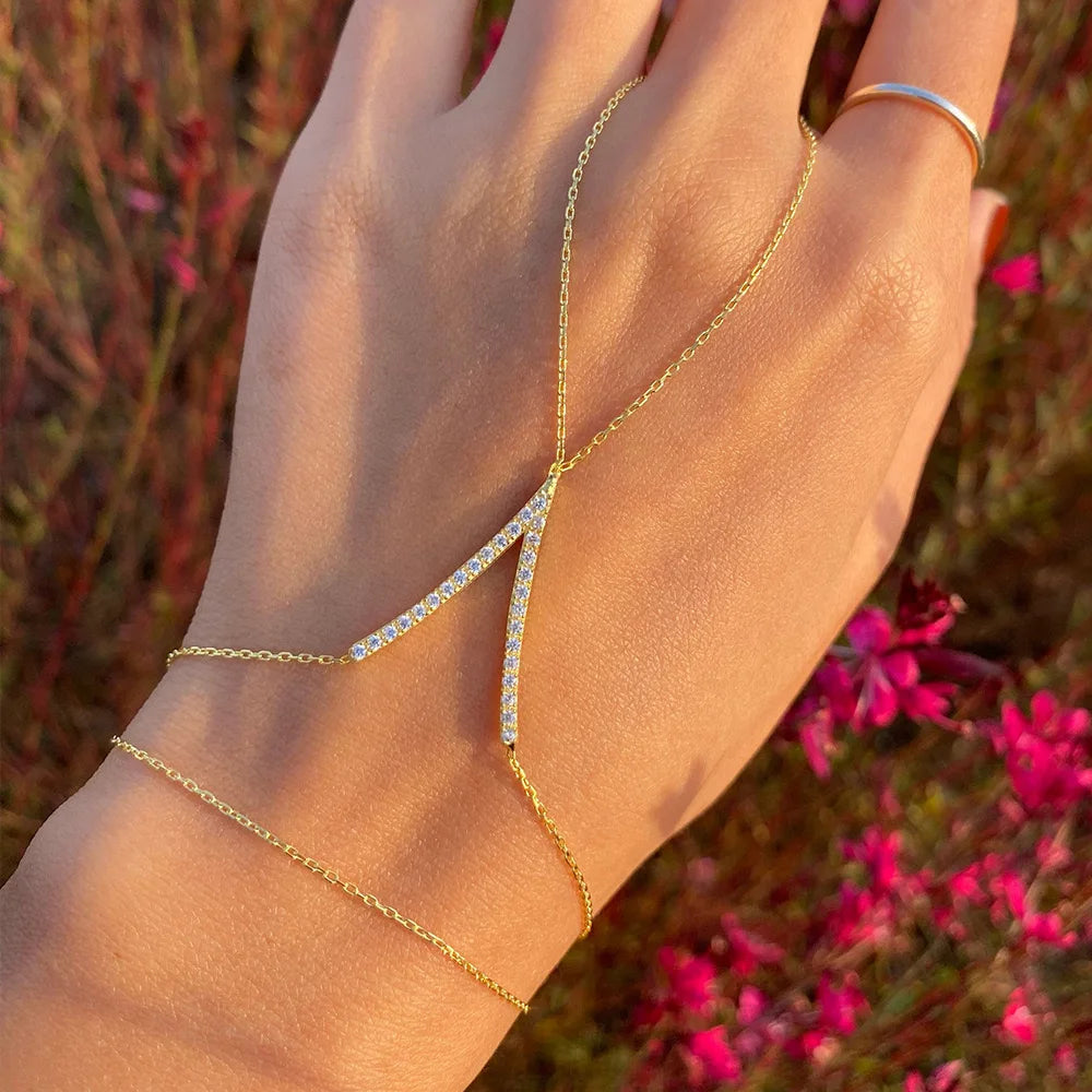 2024 HOT Styles Fashion Rhinestone Bracelets Finger Bracelets for Women