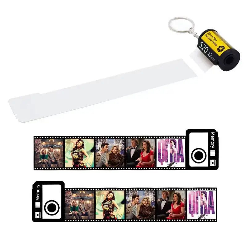 Custom Photo Sublimation Film Roll Keychain Keychain Camera Memory Keychain for Valentine's Day Gifts