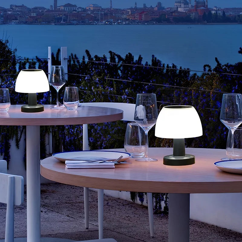 Outdoor Waterproof Garden Energy-Powered Color Led Desk Light Solar Table Lamps Products with Rechargeable Battery for Campin