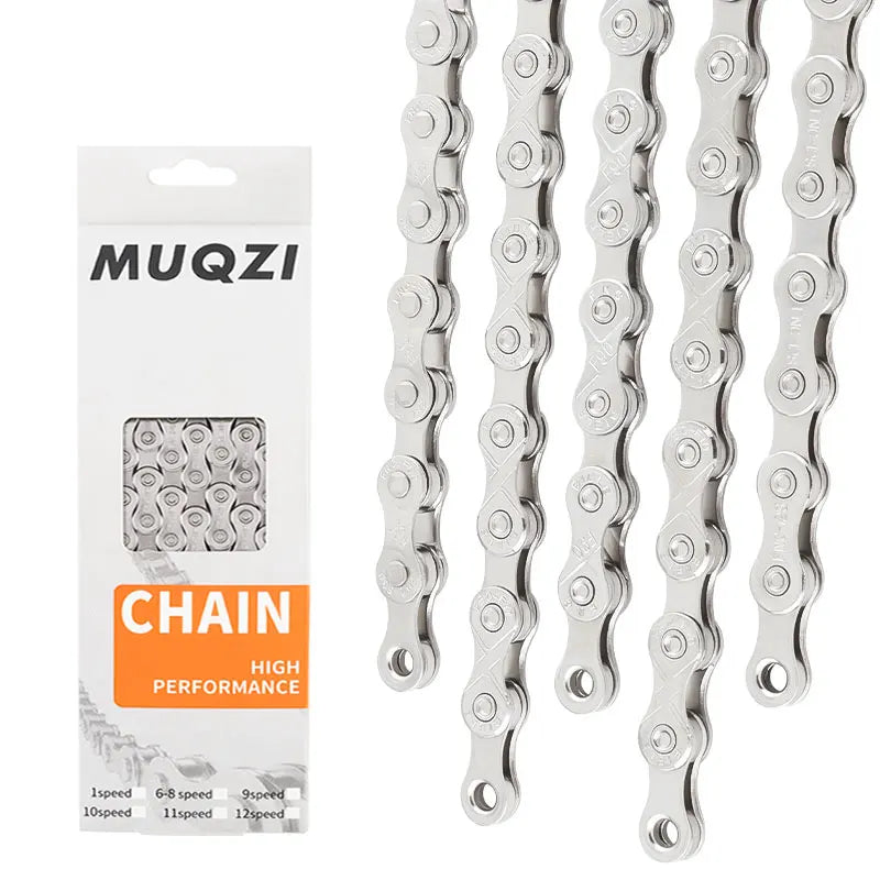 MUQZI 6/7/8/9/10/11/12 Speed Bike Chain MTB Road Bicycle Parts Cycle Chain 116 126 Link Durable Steel Chain
