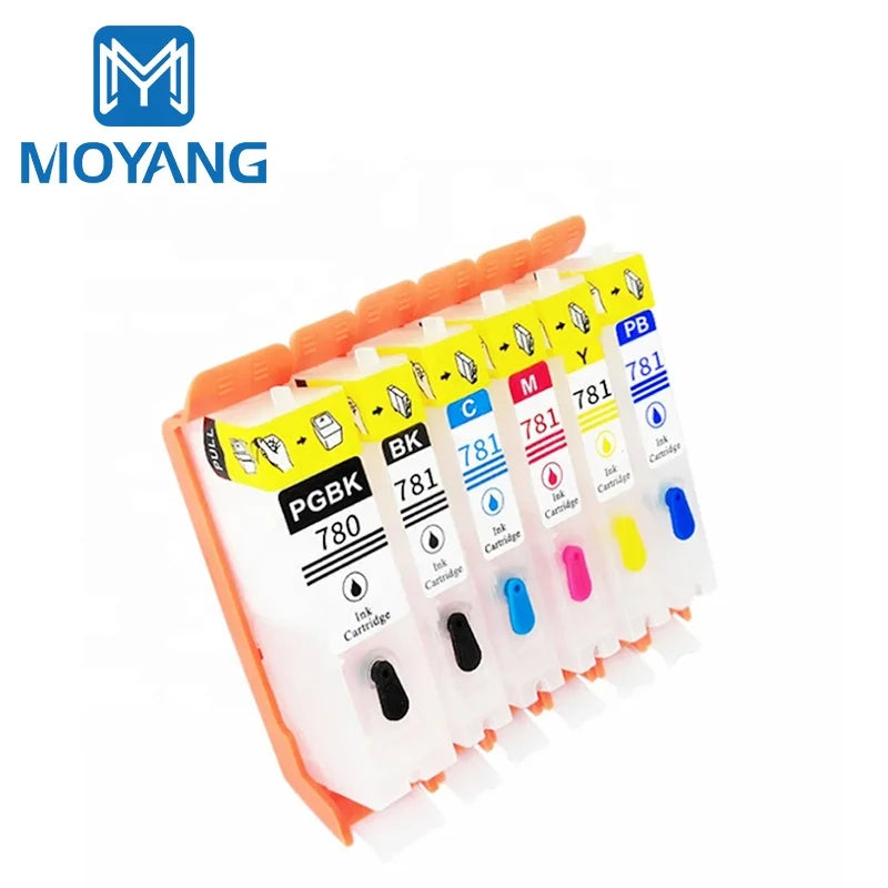 MoYang Refillable Ink Cartridge Compatible for CANON PGI-780 CLI-781 PIXMA TR8570 TS9170 TS8170 Printer Refill with ARC Chip