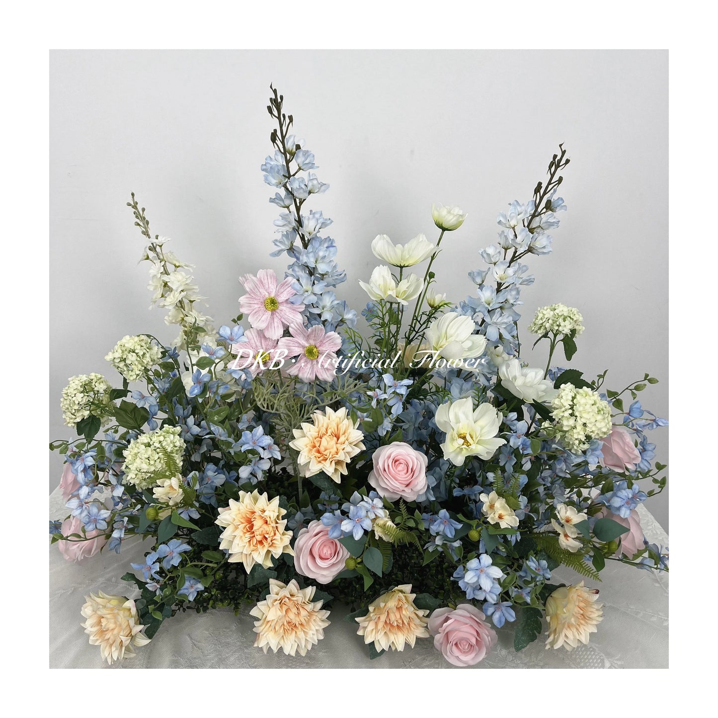 Factory Customized Multiple Colors Realistic Touch Home Wedding Decor pink Ground Flower Arrangement