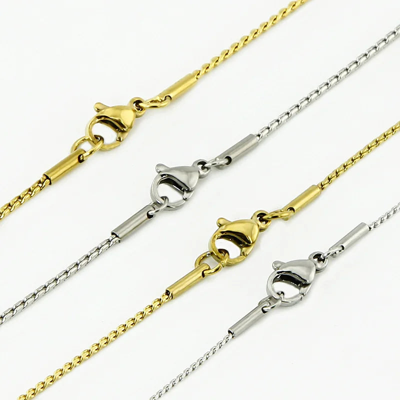 Cross Hammer Necklace Snake Antiallergic Stainless Steel Link Chains Cheap Jewelry Necklace Thin Chain for Women Men