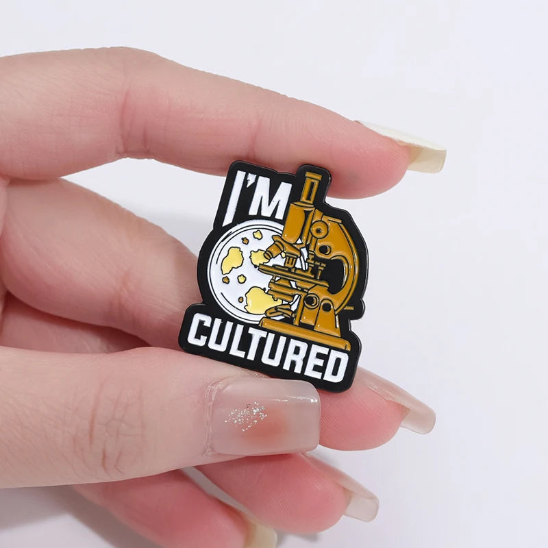Chemical Structure Enamel Pins Custom SCIENCE IS in MY GENES Brooches Lapel Badges Funny Jewelry Gift for Friends