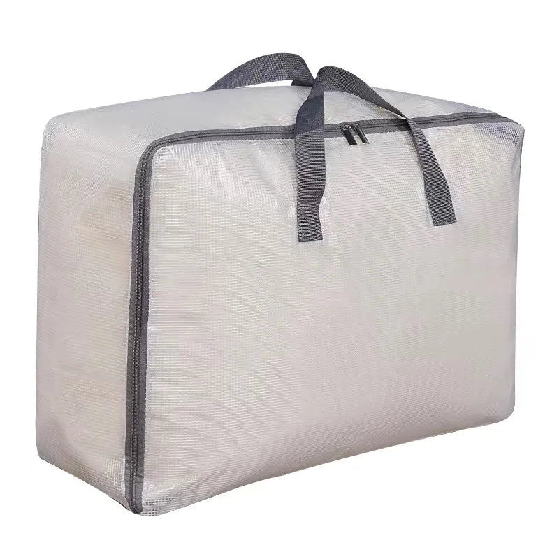 70L Extra Large Capacity Clear Storage Bags with Zipper Closet Underbed Storage Organizer for Clothes Comforter Pillow & Blan