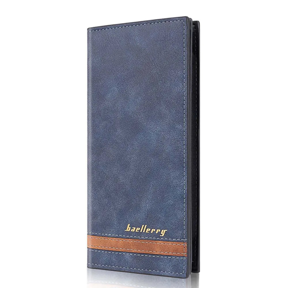Baellerry New Fashion Splicing Colors PU Leather Long Crocodile Pattern Suit Wallets for MenGentleman Card Holder Case Purse