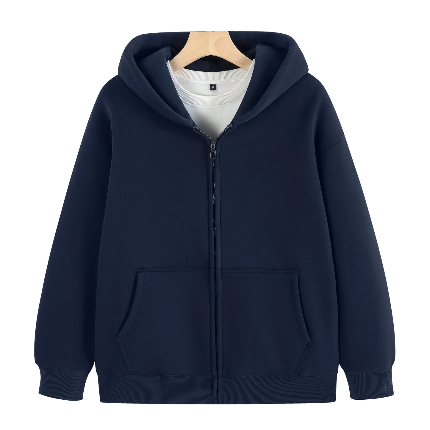 Men's 100% Cotton 500 Gsm Blank Heavy Weight Zip up Hoodies Blank With Custom Logo Wholesale Embroidered Hoodies