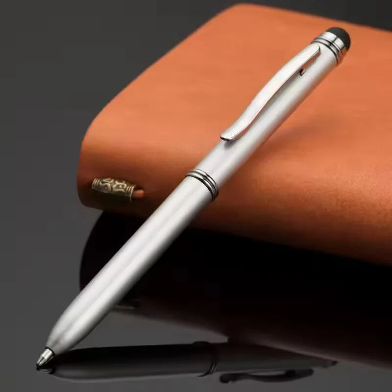 New Business Gifts Ballpoint Soft Cover Promotional Metal Ballpoint Pen Aluminum Touch Stylus Custom logo Pens