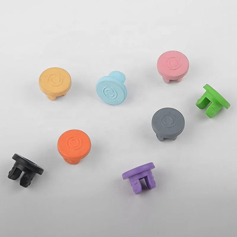 Wholesale 1000pcs Different Color 13mm 20mm Silicone Injection Vial Butyl Rubber Cosmetic Carton for Skin Care Serum Stopper